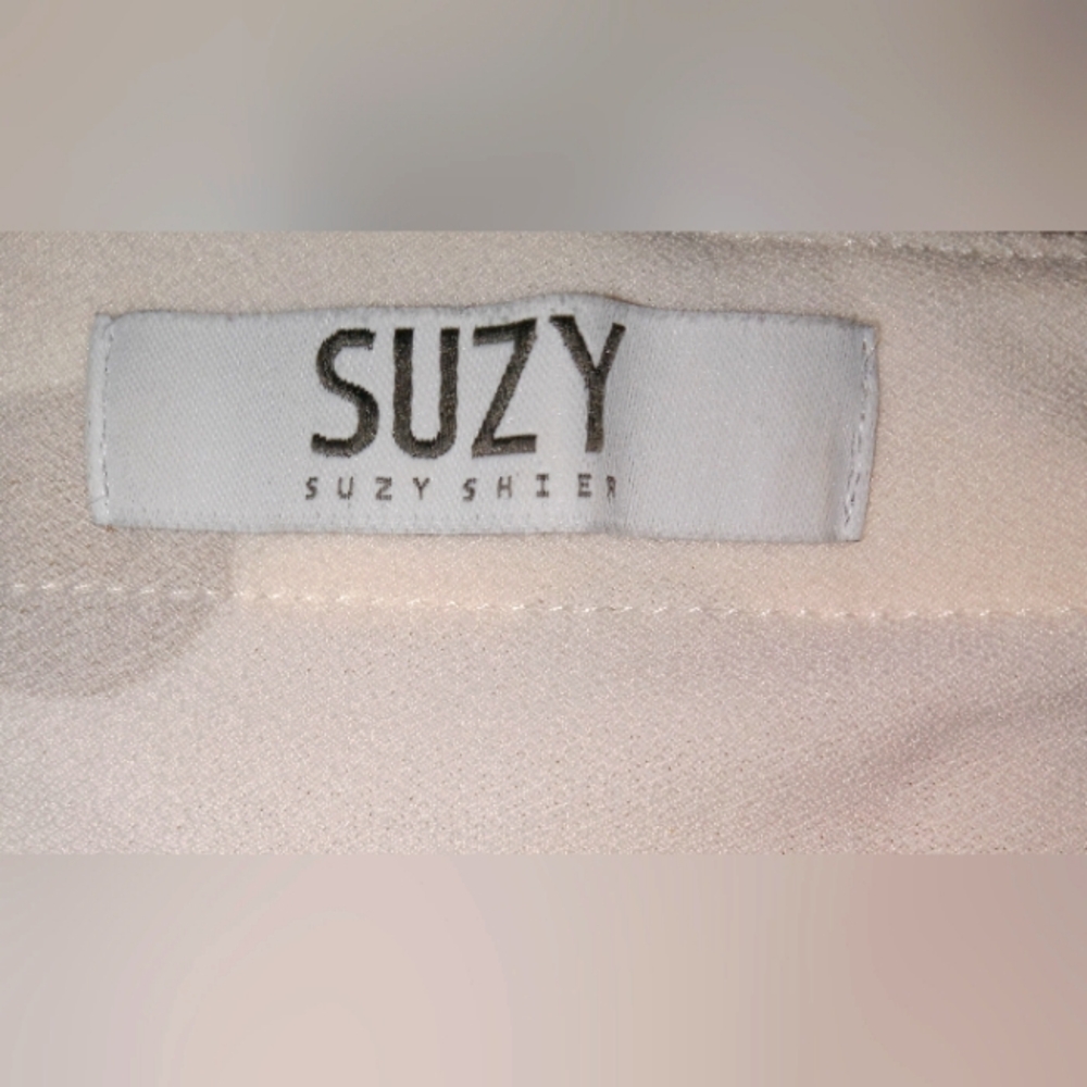 #14. ✨️Host Pick✨️Suzy Shier Cream Puff Sleeve Square Collar Blouse NWOT - Picture 2 of 2